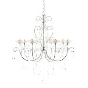Chrome Plate Endon Tabitha Eight Light, Clear Crystal Glass
