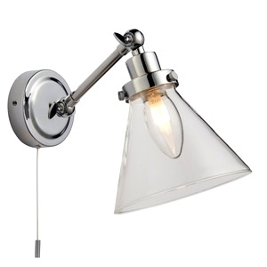 Wall-Mounted Bathroom Lamp Endon Faraday Wall Clear Glass