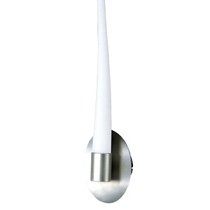 Silver Mantra Estalacta Single Bathroom Wall Light, White
