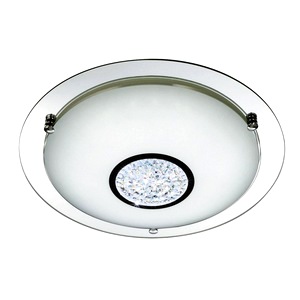 Chrome Searchlight Bathroom Flush Ceiling Lamp