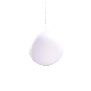 White Mantra Huevo Single Bathroom Medium Ceiling Pendant, Opal