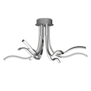 Silver Matra Corinto Led 8 Light Ceiling Pendant-semi Flush Silver-chrome