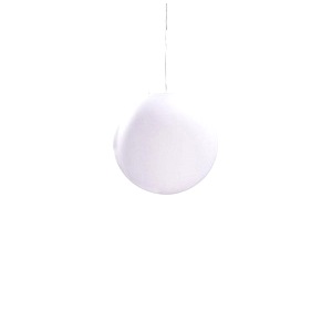 White Mantra Huevo Single Bathroom Small Ceiling Pendant, Opal