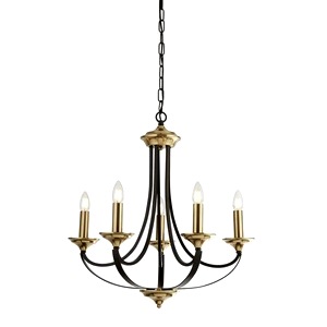 Bronze Searchlight Belfry Five Light, Brown