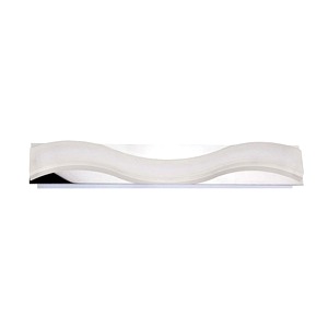 Shiny Chrome Surface Mantra Ola Bathroom Led Large Wall Lamp