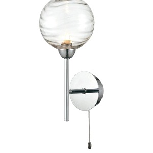 Vanity Wall Lamp Globe Bathroom Clear Glass Shade W137 